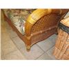 Image 8 : Woven Loveseat w/ Tropical Print Cushions 58"x38"x34"