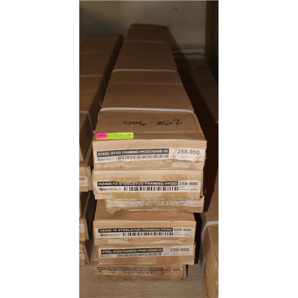 6 BOXES OF REGENCY HZ40E-10 STEEL STUD FRAMING