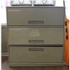 Image 1 : DESK AND 3 DRAWER LATERAL FILING CABINET