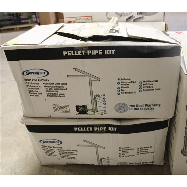 2 BOXES OF SUPERVENT 3-4" PELLET KITS