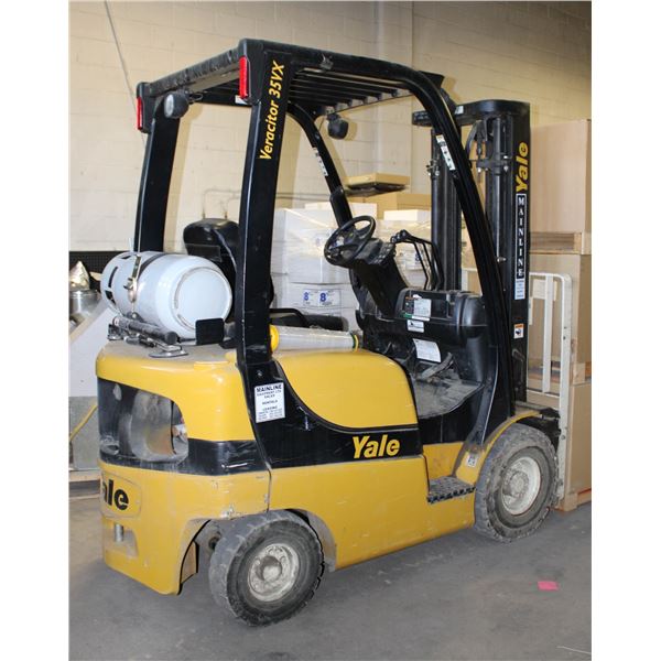 YALE MAINLINER FORKLIFT 3500LB MAX CAPACITY PROPANE