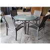 ROUND PATIO TABLE WITH 4 CHAIRS