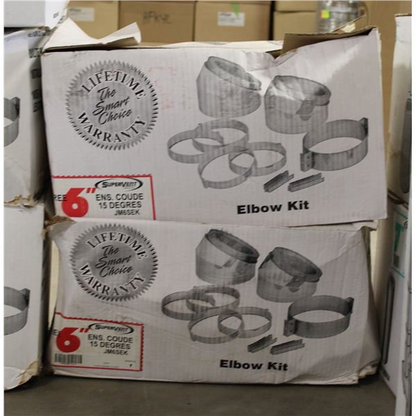 2 BOXES OF 6" DIAMETER ELBOW KITS