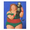 Image 1 : Fernando Botero, "Circus Performer With Monkey" Giclee Canvas 24 x 20"