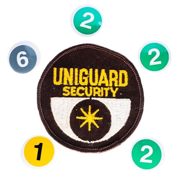 UNIGUARD Security Crest & Number pins