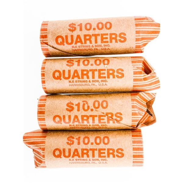 Lot 4 Canada Rolls x 25 cents Mixed = 160 Coins