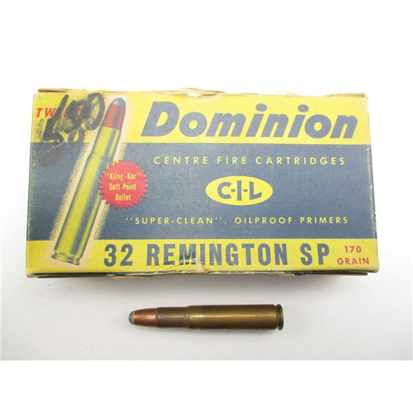 COLLECTIBLE CIL DOMINION .32 REM AMMO