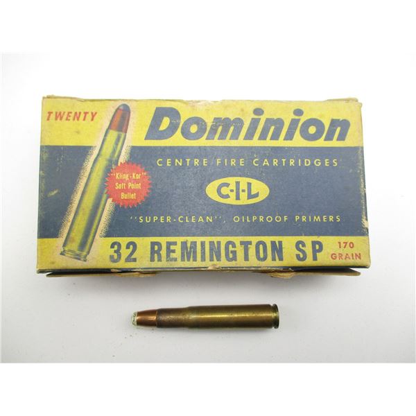 COLLECTIBLE CIL DOMINION .32 REM AMMO