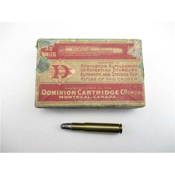 COLLECTIBLE DOMINION .32 REM AMMO