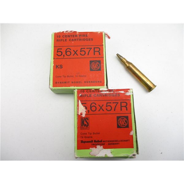 COLLECTIBLE RWS 5.6X57MM AMMO