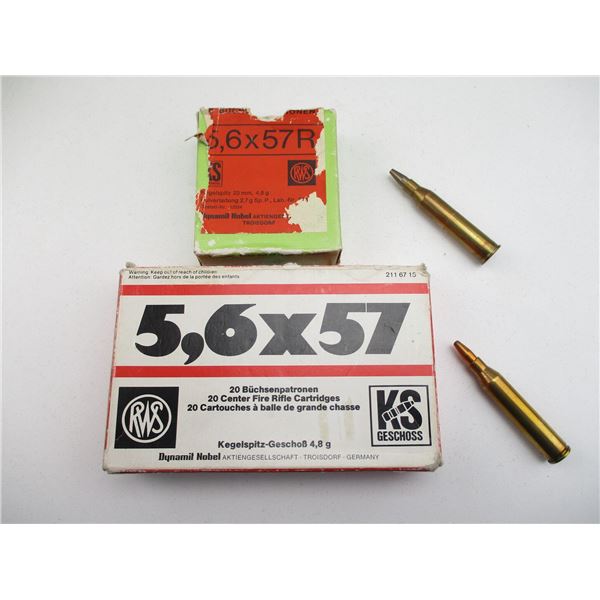 COLLECTIBLE RWS 5.6X57MM AMMO