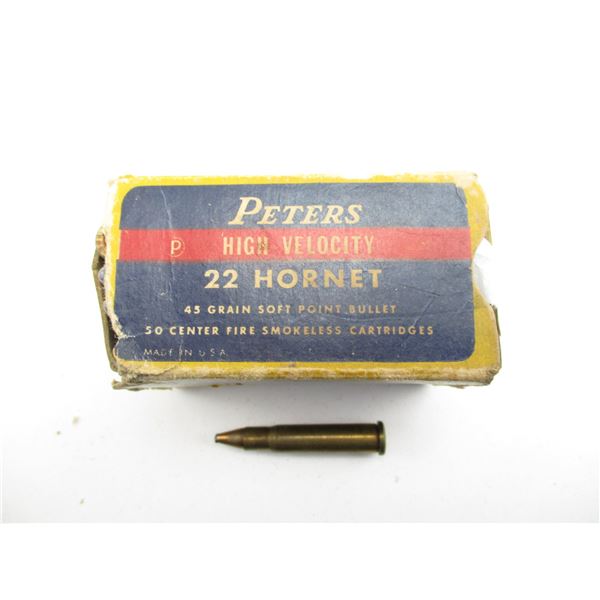 COLLECTIBLE PETERS .22 HORNET AMMO