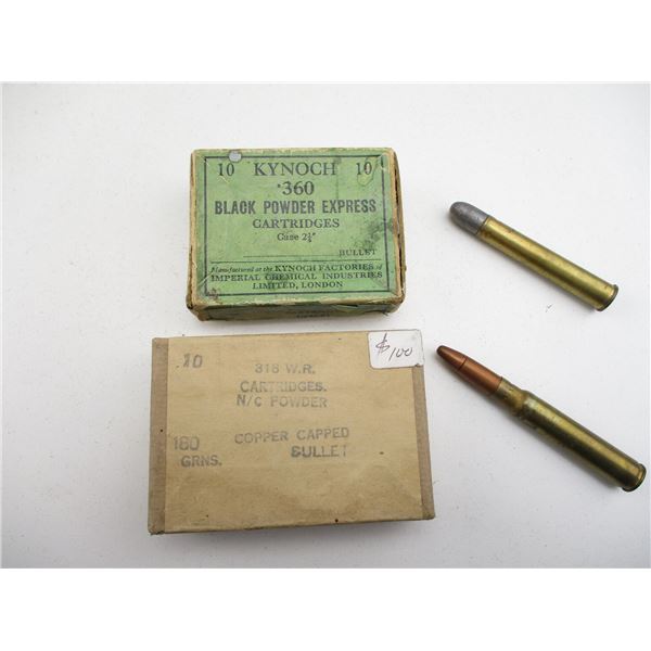 COLLECTIBLE .318 WR & .360 BPE AMMO