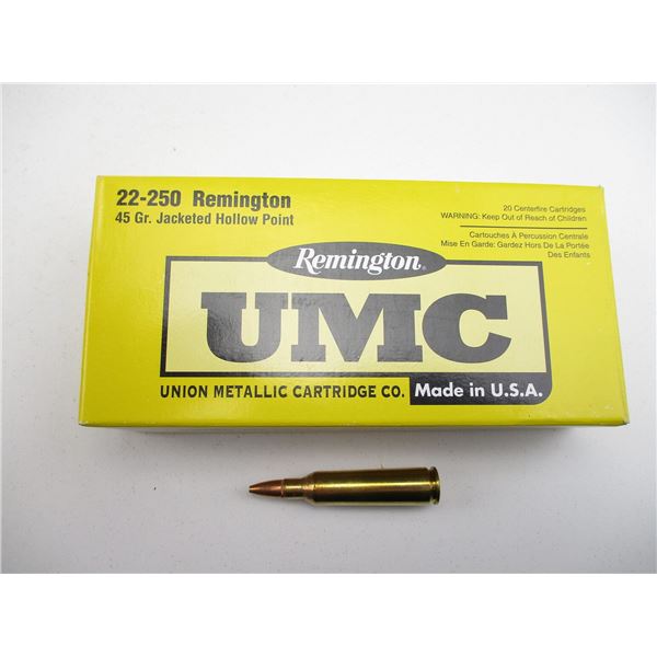 REMINGTON-UMC .22-250 REM AMMO