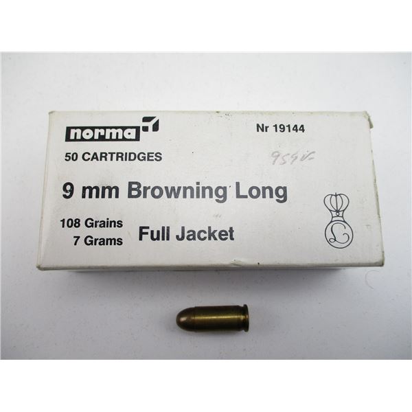 NORMA 9MM BROWNING LONG AMMO