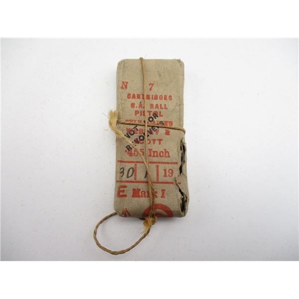 BRITISH MILITARY .455 WEBLEY AUTO AMMO