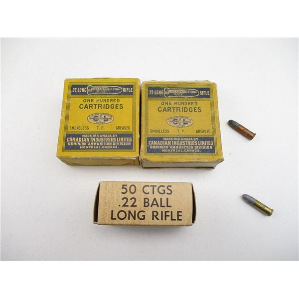 Candian Rifle Bullets Box CANADIAN MILITARY .22 LONG RIFLE AMMO