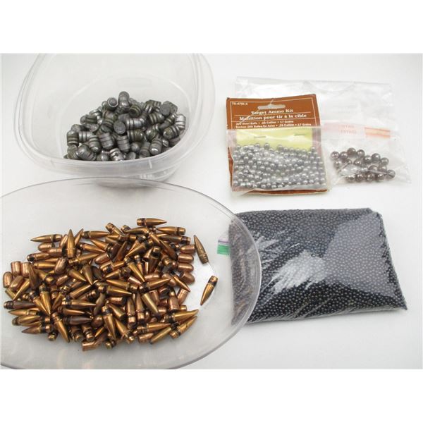 ASSORTED BULLETS AND LEAD SHOT LOT