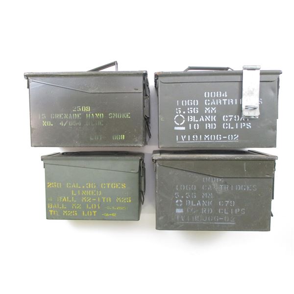 ASSORTED METAL AMMO TIN LOT