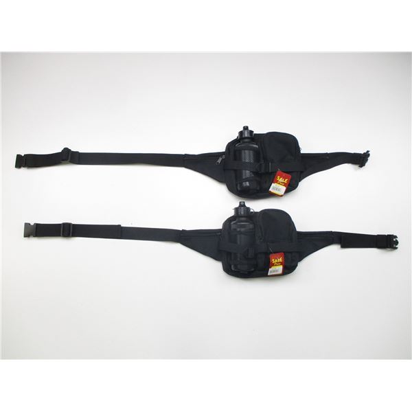 BLACK NYLON FANNY PACKS