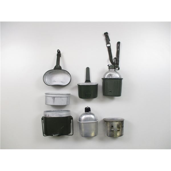 ASSORTED MILITARY CANTEEN AND CUP LOT