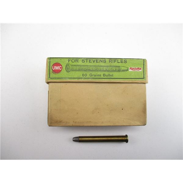 COLLECTIBLE UMC .22-15 STEVENS AMMO
