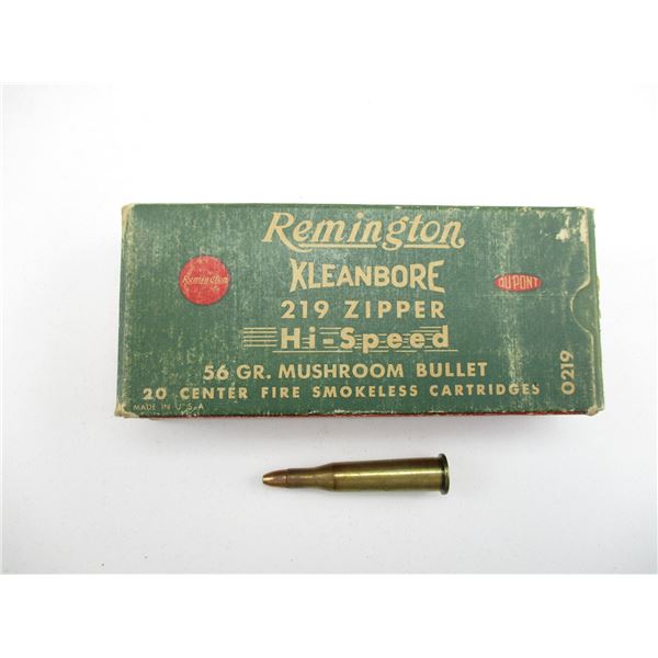 COLLECTIBLE REMINGTON .219 ZIPPER AMMO