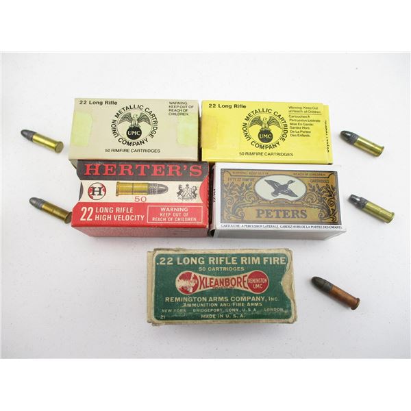 COLLECTIBLE ASSORTED .22 LR AMMO LOT