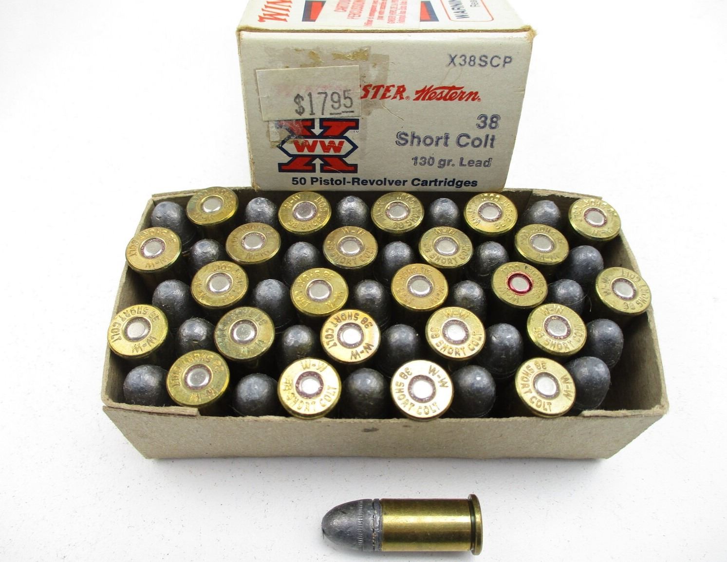 WINCHESTER WESTERN 38 SHORT COLT AMMO winchester-western-38-short-colt-ammo