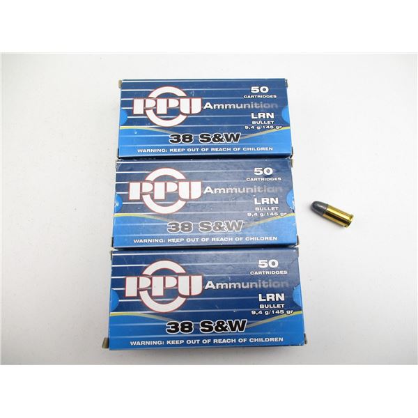 PPU .38 SMITH & WESSON AMMO LOT