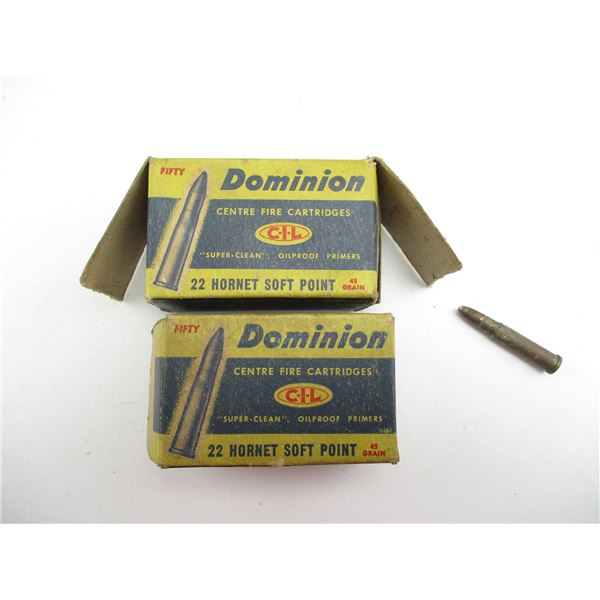 CIL DOMINION .22 HORNET AMMO LOT