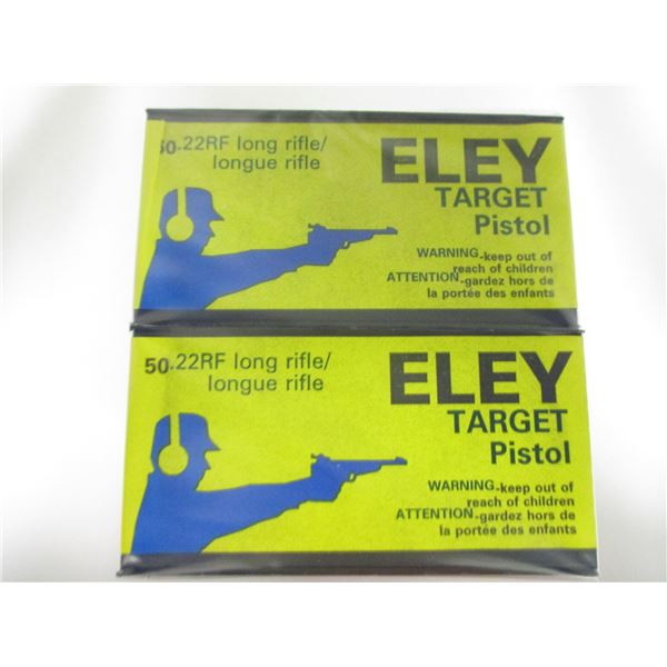 ELEY TARGET PISTOL .22 LR AMMO LOT