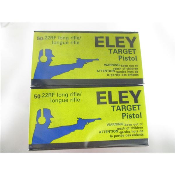 ELEY TARGET PISTOL .22 LR AMMO LOT
