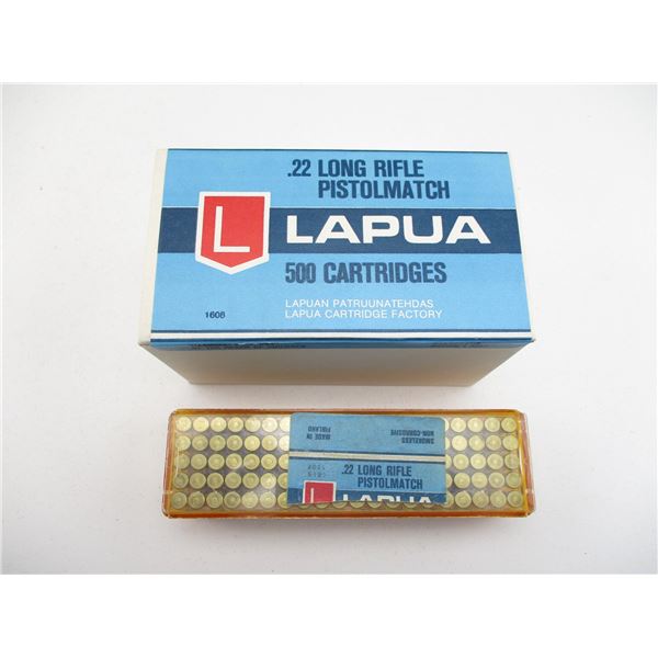 LAPUA .22 LR PISTOL MATCH AMMO LOT