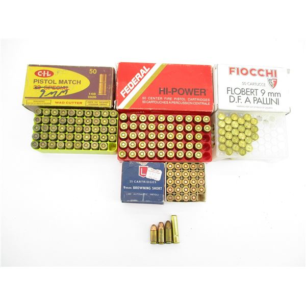 ASSORTED 9MM PISTOL AMMO LOT