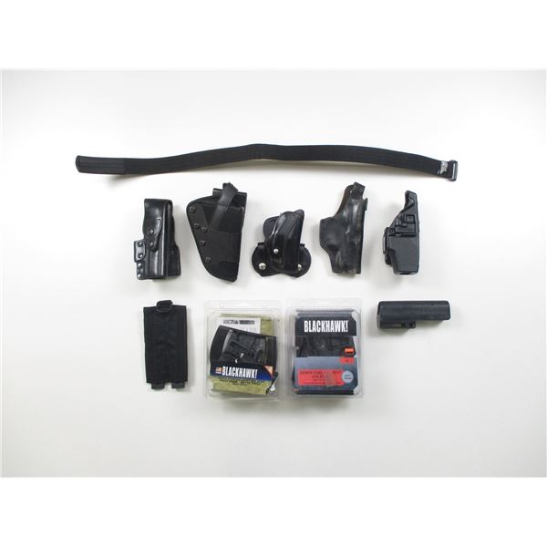 ASSORTED SEMI-AUTO TYPE HOLSTERS ETC