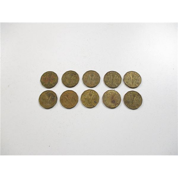 WWII CANADIAN TOMBAC NICKEL LOT
