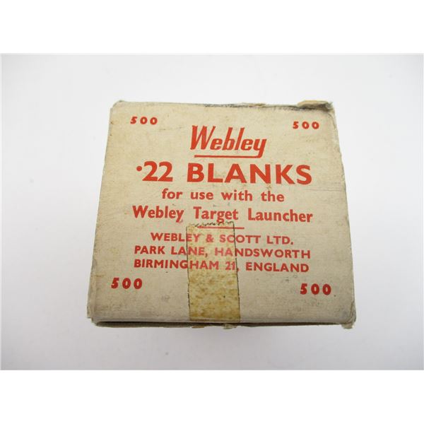 COLLECTIBLE WEBLEY .22 BLANK AMMO LOT