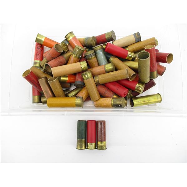 Gun Shell Case ASSORTED RELOADED 12 GAUGE SHOT SHELL CASES AND BRASS SHOT SHELL CASES LOT