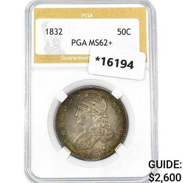 1832 Capped Bust Half Dollar PGA MS62+