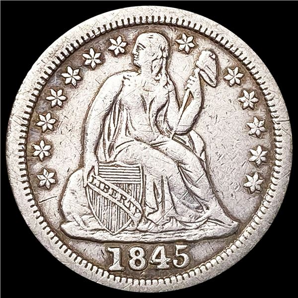 1845 Seated Liberty Dime LIGHTLY CIRCULATED