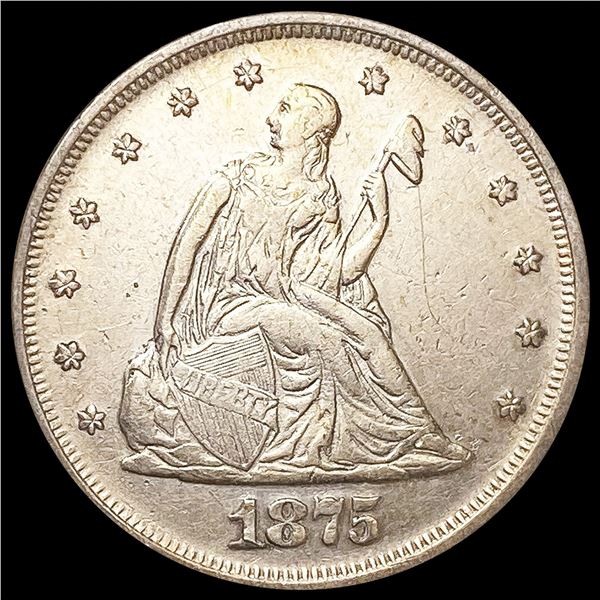 1875 Twenty Cent Piece ABOUT UNCIRCULATED