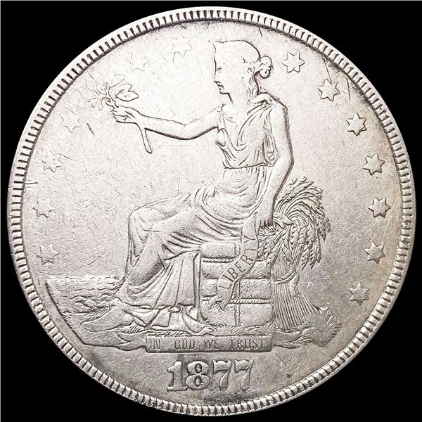1877 Silver Trade Dollar LIGHTLY CIRCULATED