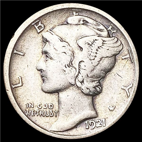 1921-D Mercury Dime LIGHTLY CIRCULATED