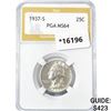 Image 1 : 1937-S Washington Silver Quarter PGA MS64