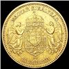 Image 2 : 1893 Hungary .098oz Gold 10 Korona CLOSELY UNCIRCU