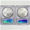 Image 2 : 2009, 2010 Set (2) American Silver Eagles PCGS MS7