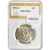 Image 1 : 1952-S Franklin Half Dollar PGA MS64