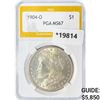 Image 1 : 1904-O Morgan Silver Dollar PGA MS67