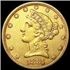 Image 1 : 1881 $5 Gold Half Eagle NEARLY UNCIRCULATED